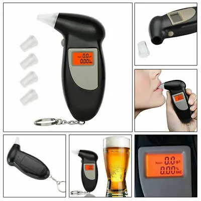 £7.35 • Buy New Professional LCD Digital Breath-Alcohol Tester Breathalyser Police UK Stock