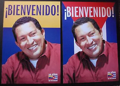 3 Original Cuban HUGO CHAVEZ Posters For Ex-Venezuelan Leader's 2009 Cuba Visit • $298