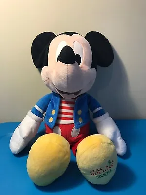 Macys Disney Talking Mickey Mouse Plush Sailor Holiday Edition 20” Stuffed 2009 • $11.96