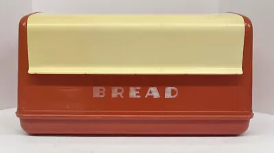 Vintage Lustro Ware Red White Plastic Bread Box Mid Century Retro • $39