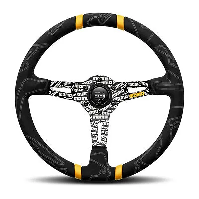 MOMO Motorsport Ultra Street Steering Wheel Alcantara Yellow 350mm - ULT35BK0BK • $299
