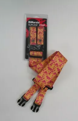 $12 • Buy Dimarzio Steve Vai Utopia Short Cliplock Guitar Strap Pink 2   Wide Dd2252s