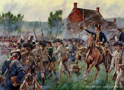 Mark Maritato Signed Revolutionary War Military Art Print The Battle Of Brooklyn • $59.95