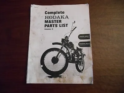 Hodaka Complete Master Parts List Volume II  100/B  100/MX • $12