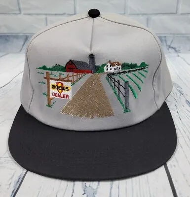 Vintage Farm Snapback Hat Embroidered Cap Meows Seed K Products Made In USA • $24.95