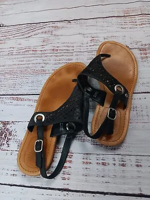 Ugg Strappy Sandals Women's 7W Leather Adjustable Flip Flop Thong Flat Summer  • $28