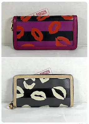 Marc Jacobs Kisses Canvas Coated Zip Around Wallet Purse M3123225 • $62.99