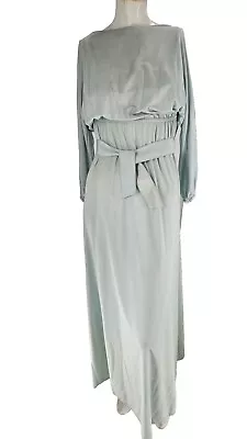 4169 Victor Costa Dress For Imagnin Vintage 1970s 1980s Draping Blue Gown 10 • $39.99