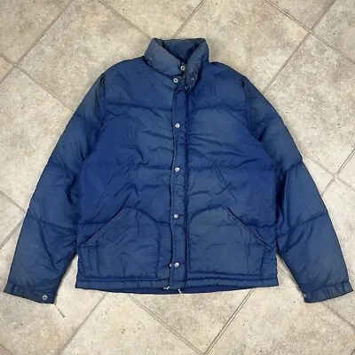 Vintage 70’s Sierra Designs Navy Blue Puffer Jacket Size L • $39.99