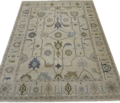 Rug Oushak Turkish Knotted Hand Area Wool Carpet Muted Beige100% Traditional Rug • $335.23