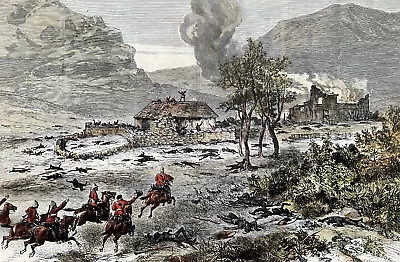 ‘Rorkes Drift The Day After The Attack’ Zulu War. Print On Board 12 X 8 • £12