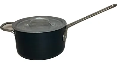 Vtg Calphalon Commercial 2 1/2 Qt Saucepan W/Lid 2 Handled Annodized Aluminum • $24.99