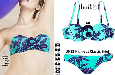 Huit Designer Interlocking Double Knot Multiway Bikini: 34C & 12 Brief • $60.97