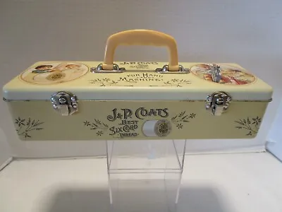 Retro Metal Advertising J & P Coats & Clark Case Box Latch Closure Handle 11.5 W • £36.68