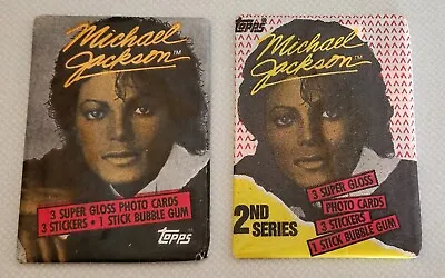 Michael Jackson KING OF POP Sealed Trading Cards (Series 1 & 2) 1984 TOPPS • $22