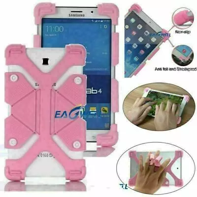 For 7  8  9  10  10.1 Inch Tablet Bracket Universal Silicone Gel Case Back Cover • $11.49