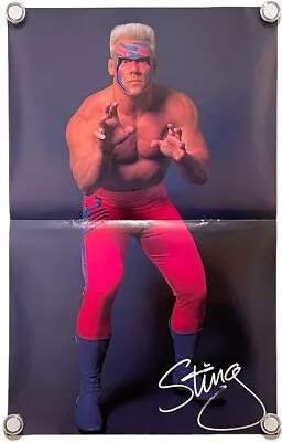 Sting Printed Autograph Poster WCW AEW WWF WWE Magazine Appendix 25.8cm×41.3cm • $85