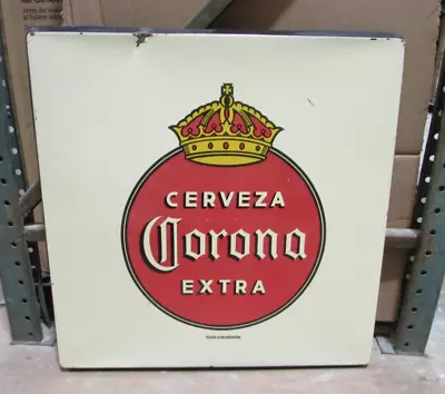 Corona Beer Metal Table Porcelain Top #45-Mexican-Restaurant Bar-30x30-Vintage • $159.97