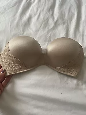 UK Size Sexy Lace Full Cup Bra 34C Padded Push Up Multiway Strapless Underwires • £3