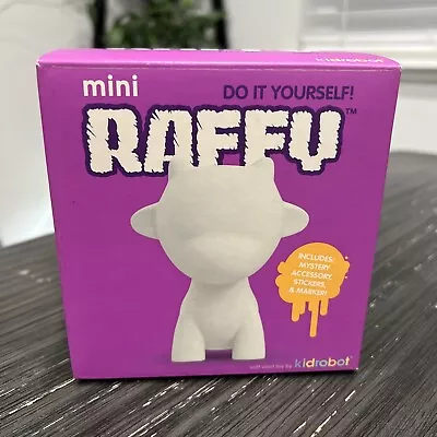 Kidrobot MUNNYWORLD Mini Raffy 4  Do It Yourself DIY White Vinyl Figure Munny • $12
