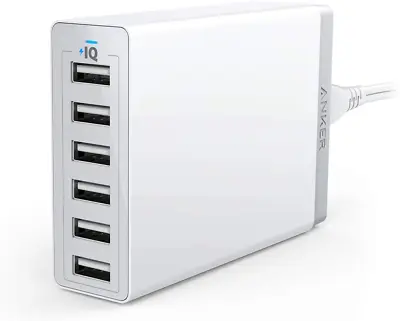 $100.95 • Buy Anker 60W 6-Port USB Wall Charger, Powerport 6 For Iphone Xs/Xs Max/Xr/X / 8/7 /