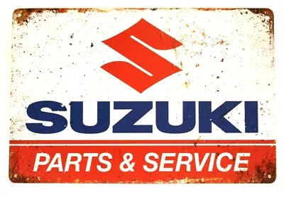 Suzuki Motorcycles Tin Sign Vintage Retro Style Advertising Man Cave Garage XZ • $10.97