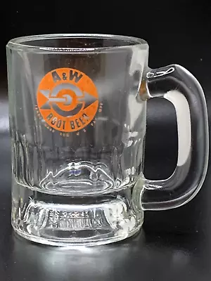 Vintage A&W Root Beer Bullseye Mini Glass Shot Glass Mug 3 Inches • $6.45