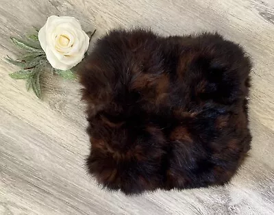 Vintage Mink Fur Muff Hand Warmer Dark Brown Color EXCELLENT CONDITION • $74.99