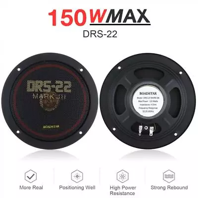 2pcs 6.5 Inch 150W Car Van Door Coaxial Speakers Hifi Auto Music Stereo Pair • £17.61