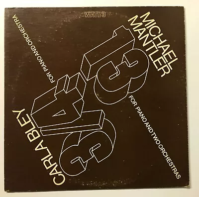 Carla Bley 1st Edition LP Michael Mantler US Vinyl Jazz 13 & 3/4 • $31.99