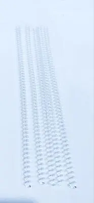 200 X Clear Plastic Binding Coils Spines Book Spirals A4 Pitch 4:1 6mm • £9.99