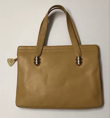 Morris Moskowitz Gold Leather Purse Bag Medium Vintage Shoulder Bag Retro • $40