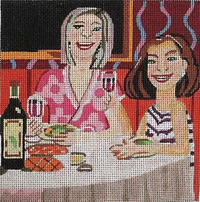 Needlepoint Handpainted Maggie Co Party Time 6x6 • $65.99