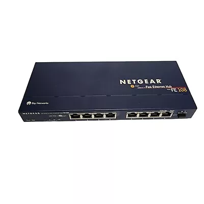 Netgear 8 Port 100Base-TX Fast Ethernet Hub FE108 (No Power Cable) • $9.91