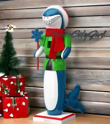 SHARK SHARK!! Yes SHARK WOODEN NUTCRACKER 2023 TARGET WONDERSHOP. • $59.99