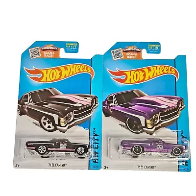 Hot Wheels 2015 HW Performance 18 '71 El Camino Black Ed Pink's Garage 5SPs (A6 • $11.95