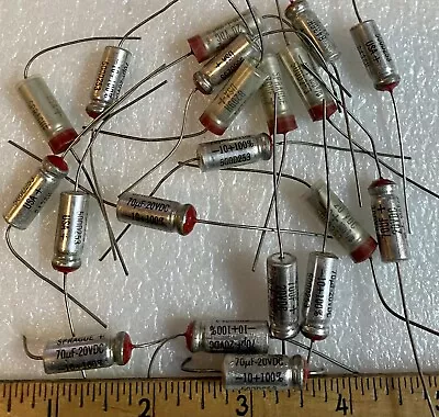 70uf 20V Sprague Electrolytic Axial Capacitors **20 Pieces** • $16.99