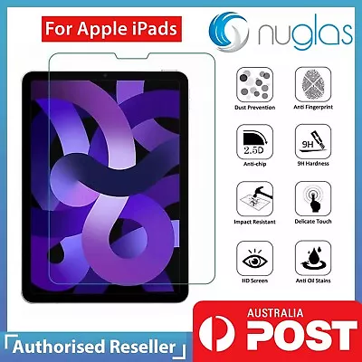 Screen Protector Nuglas Tempered Glass For IPad 10th 9th Pro 11 12.9 Air 5 2022 • $12.95