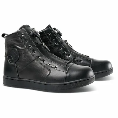 Roland Sands Design F@#K Luck Leather Race Riding Shoe Black Men's 8 RD8888 O1 • $461.45