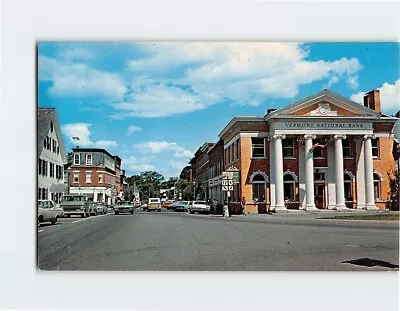 Postcard Main Street Woodstock Vermont USA • $9.95