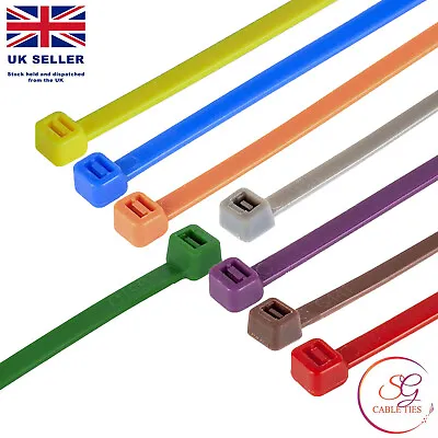 Various Colour Nylon Plastic Cable Ties Small Long And Wide Extra Large Zip Tie • £3.69