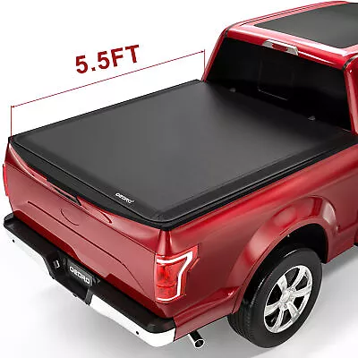 OEDRO Soft Roll Up 5.5ft Tonneau Cover For 2015-2024 Ford F-150 F150 Truck Bed • $127.39