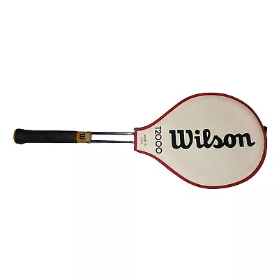 Wilson T2000 Vintage Metal Tennis Racket White Cover 4 1/2  Grip Barely Used • $31.99