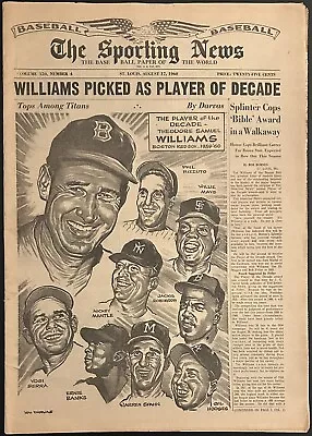 1960 The Sporting News-Ted Williams Mantle Robinson Mays Yogi Berra Spahn Banks • $49.99