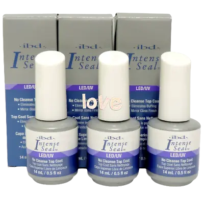 3x IBD Intense Seal LED/UV Gel Top Sealer 0.5fl.oz Top Coat No Cleanse • $30.98