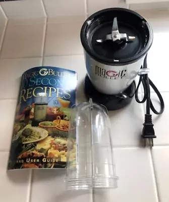 Magic Bullet Model MB1001B Blender Motor Base Blade Cup Silver Black Recipes • $24.95