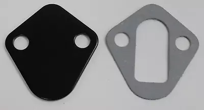 SB Mopar 272 318 340 Black Fuel Pump Block Off Plate With Gasket Small Block • $8.95