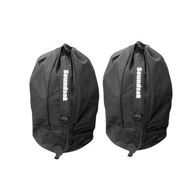 Pair Universal Speaker Bags DJ PA Covers Carry Case Fits Most 10  12  Speakers • £28