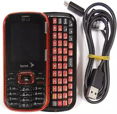 LG Rumor 2 II LX265 - Orange & Black ( Sprint ) Very Rare Slider Phone - Bundled • $59.49