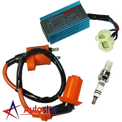 Racing Ignition Coil Spark Plug CDI For Gy6 Scooter Go Kart 125cc 150cc 50cc ATV • $11.97